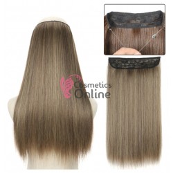 Extensie de par Flip-In, pe Guta dreapta delux dubla de 80 cm - Saten Mediu Mixt SQ66861080